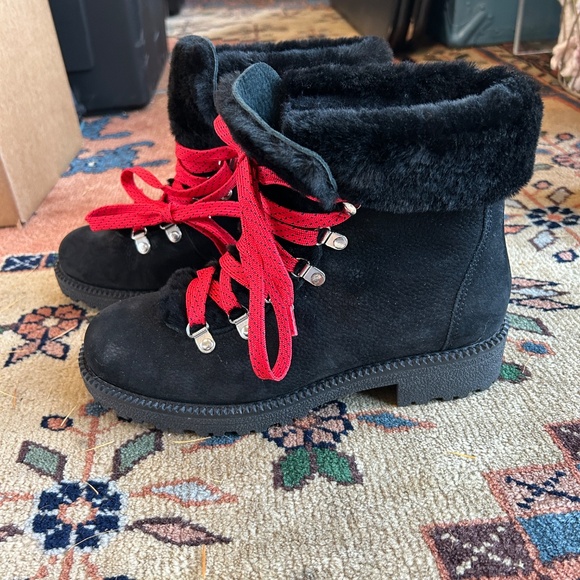 J.Crew Nordic boots in Leather with Shearling Upper F8444 SIZE 8 - Picture 2 of 9